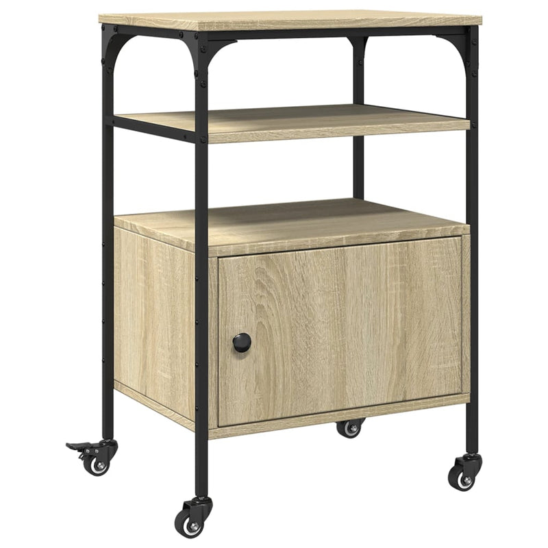 Load image into Gallery viewer, Vidaxl printerkastje 3-laags 50x40x76 cm bewerkt hout sonoma eiken