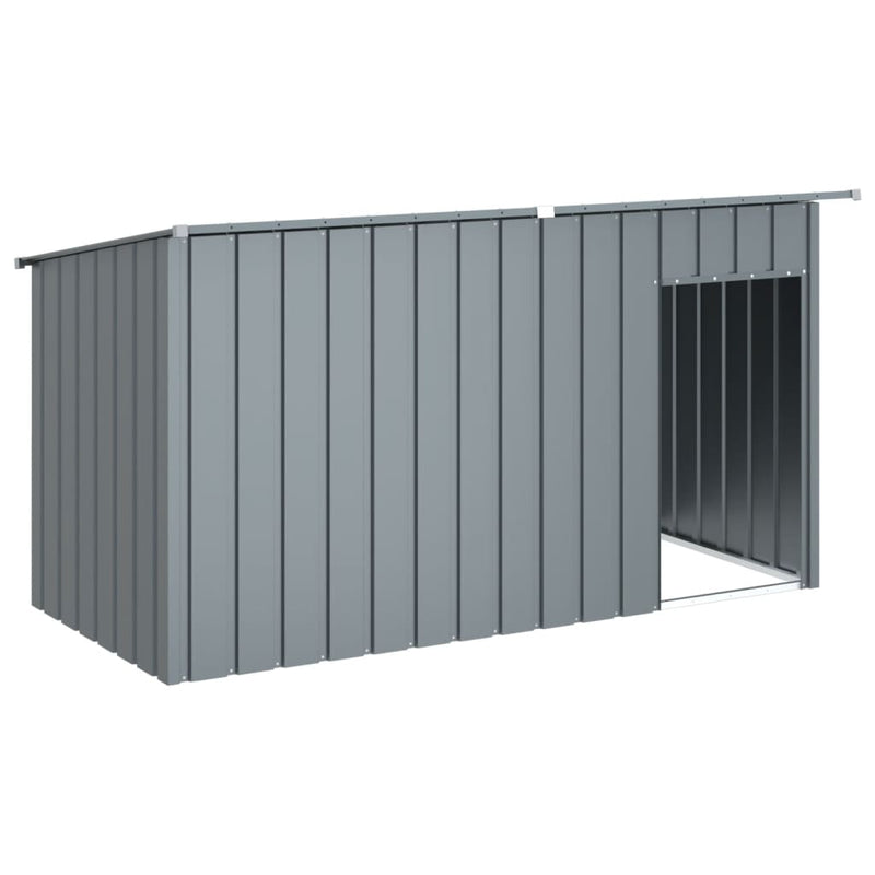 Load image into Gallery viewer, Vidaxl hondenhok met dak 196x91x110 cm verzinkt staal antracietkleurig