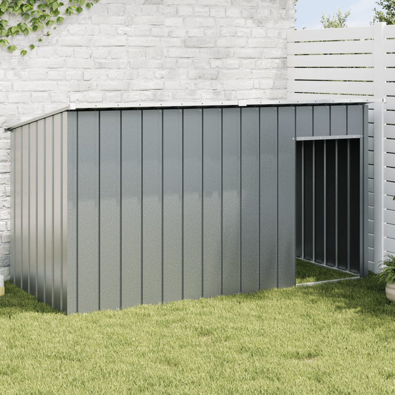 Load image into Gallery viewer, Vidaxl hondenhok met dak 196x91x110 cm verzinkt staal antracietkleurig