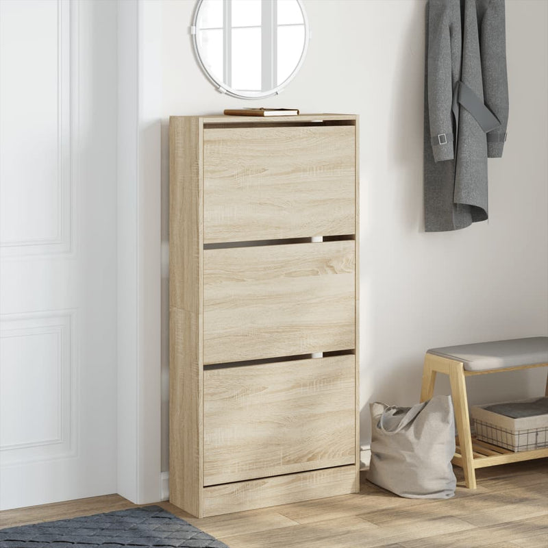 Load image into Gallery viewer, Vidaxl schoenenkast 60x21x125,5 cm bewerkt hout sonoma eikenkleurig