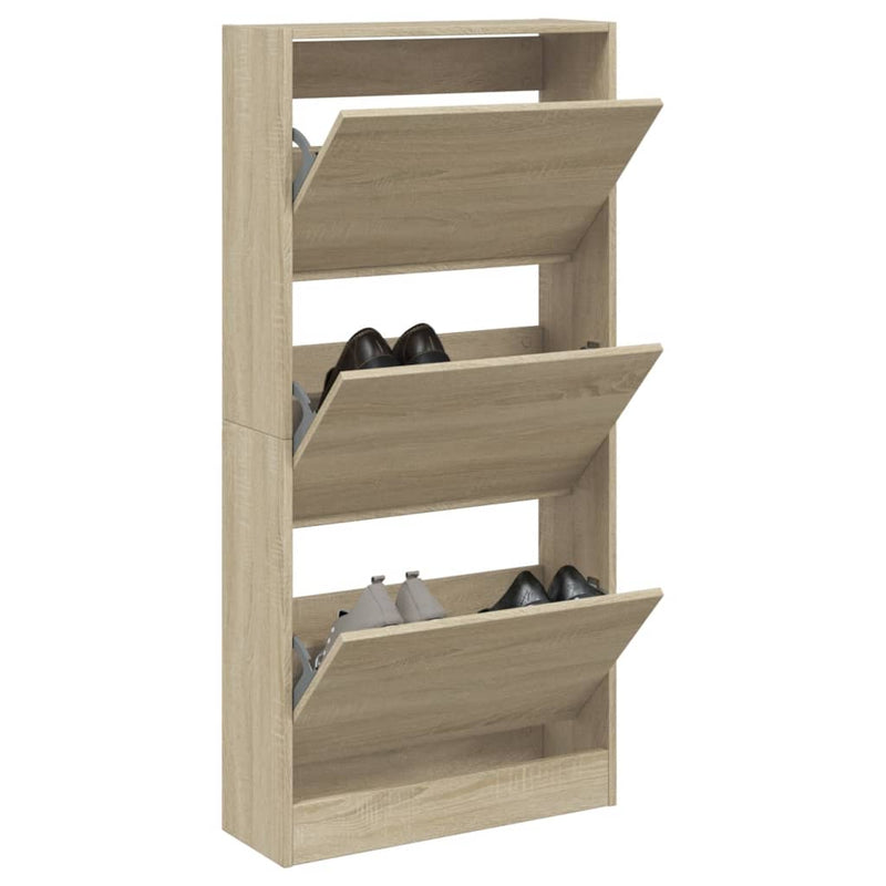 Load image into Gallery viewer, Vidaxl schoenenkast 60x21x125,5 cm bewerkt hout sonoma eikenkleurig