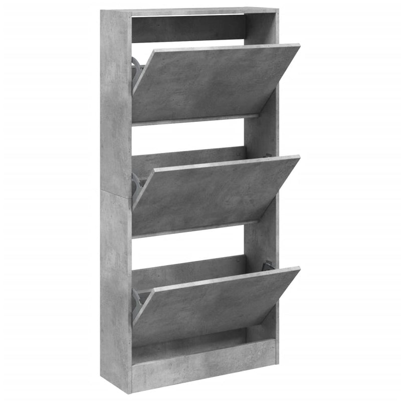 Load image into Gallery viewer, Vidaxl schoenenkast 60x21x125,5 cm bewerkt hout betongrijs