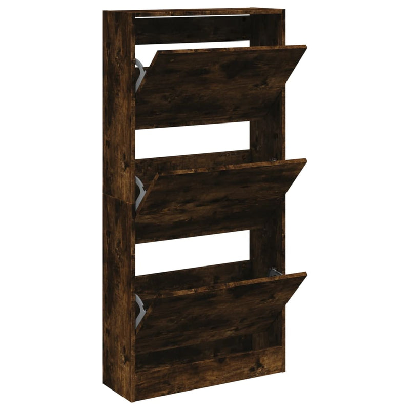 Load image into Gallery viewer, Vidaxl schoenenkast 60x21x125,5 cm bewerkt hout gerookt eikenkleurig