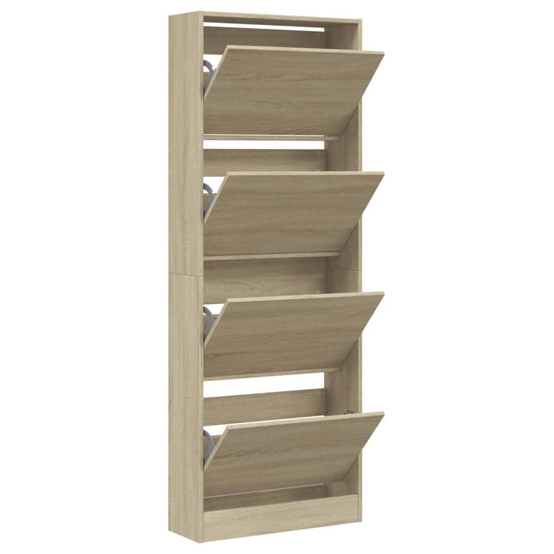 Load image into Gallery viewer, VidaXL Schoenenkast 60x21x163,5 cm bewerkt hout sonoma eikenkleurig