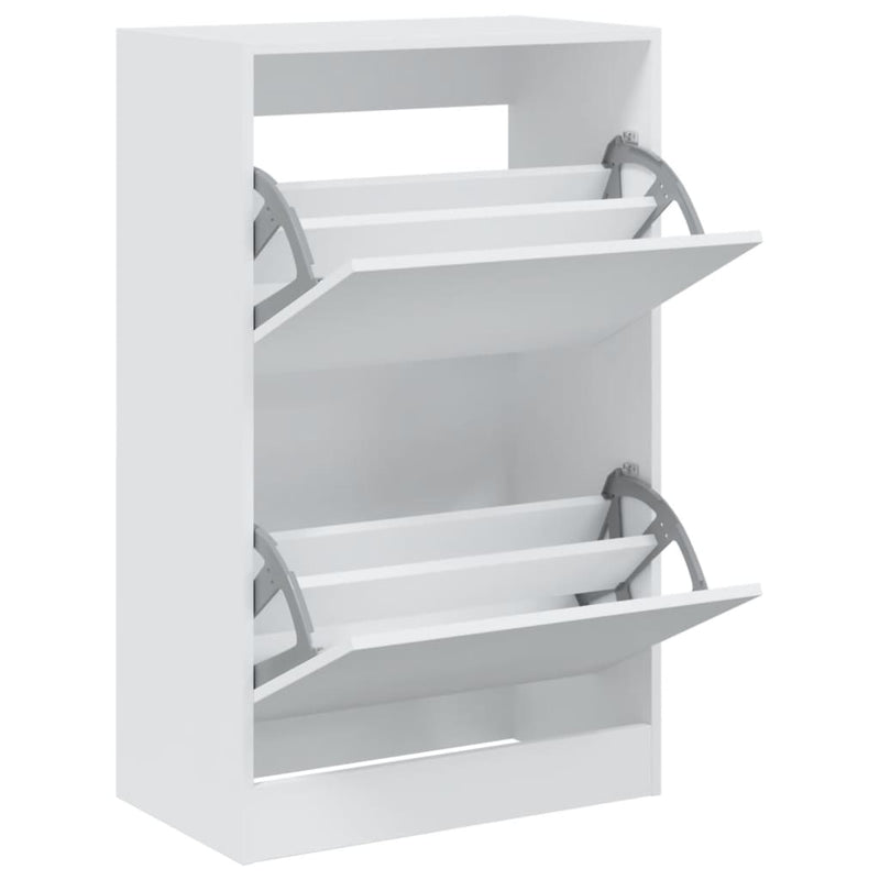 Load image into Gallery viewer, Vidaxl schoenenkast 60x34x96,5 cm bewerkt hout wit