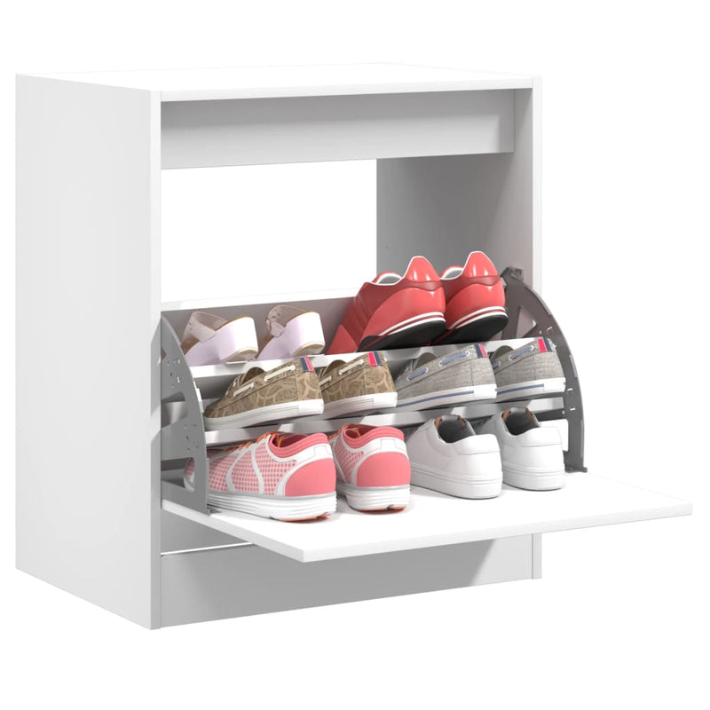 Load image into Gallery viewer, Vidaxl schoenenkast 60x42x69 cm bewerkt hout wit