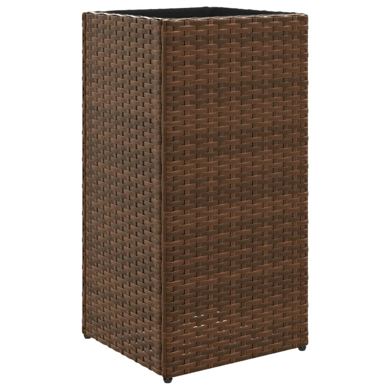 Chargez l'image dans la visionneuse de la galerie, Vidaxl plantenbak 30x30x60 cm poly rattan bruin