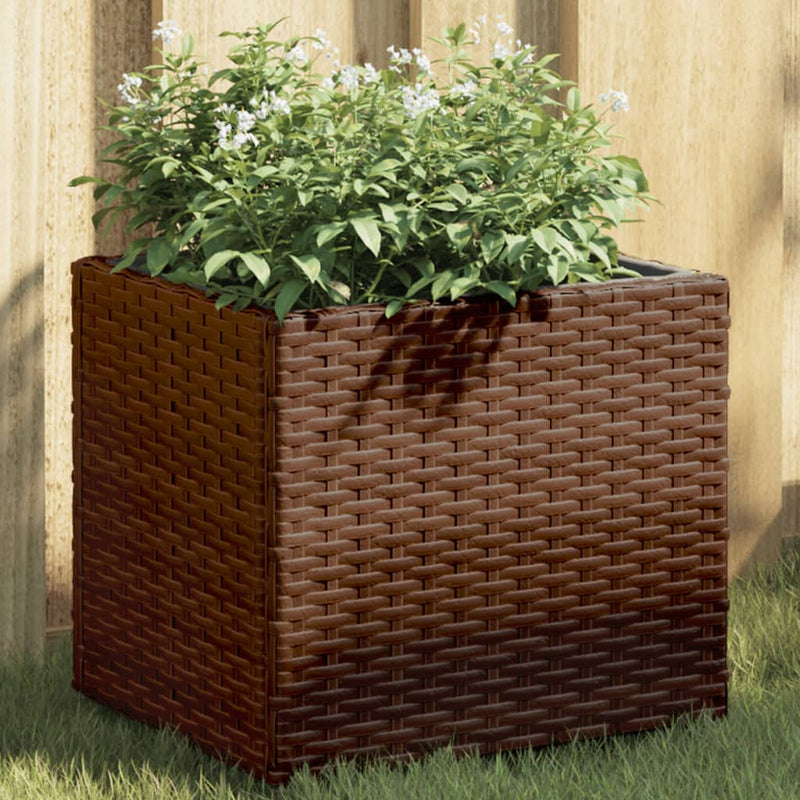 Load image into Gallery viewer, Vidaxl plantenbak 36x30x32 cm poly rattan bruin