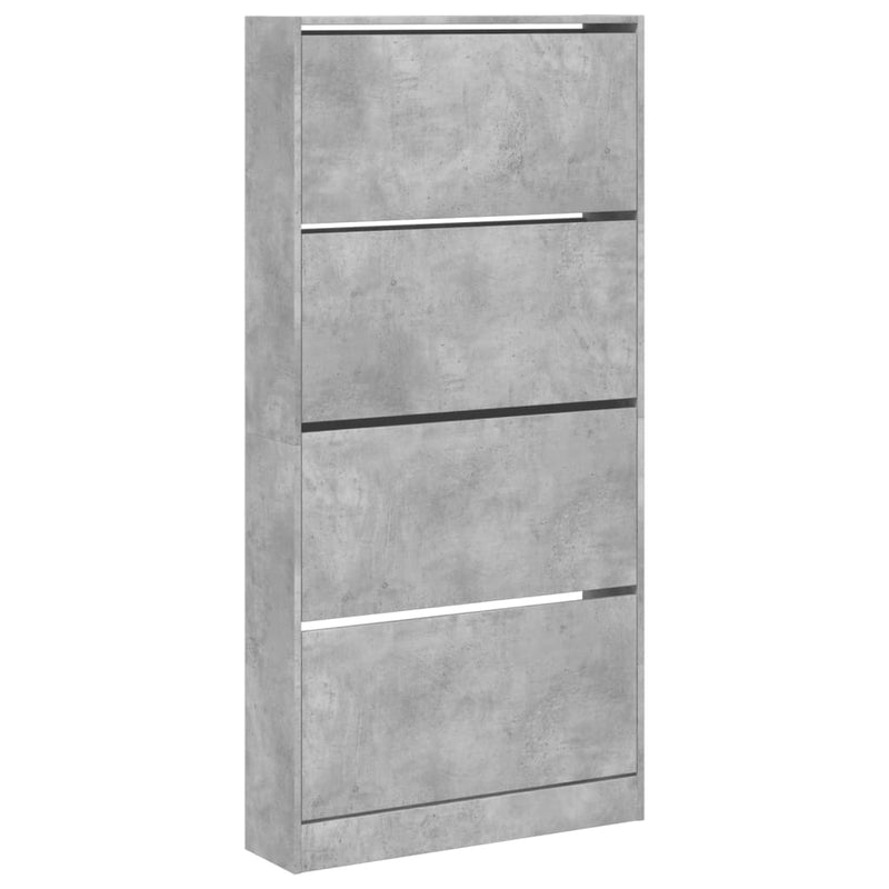 Load image into Gallery viewer, VidaXL Schoenenkast met 4 klaplades 80x21x163,5 cm betongrijs