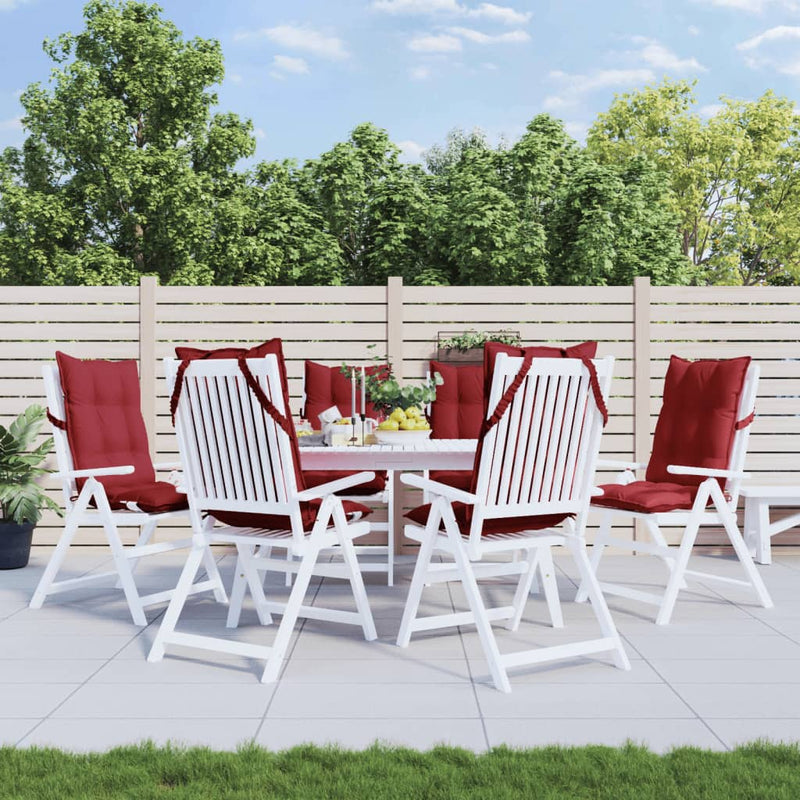 Load image into Gallery viewer, Vidaxl stoelkussens 6 st hoge rug oxford stof wijnrood