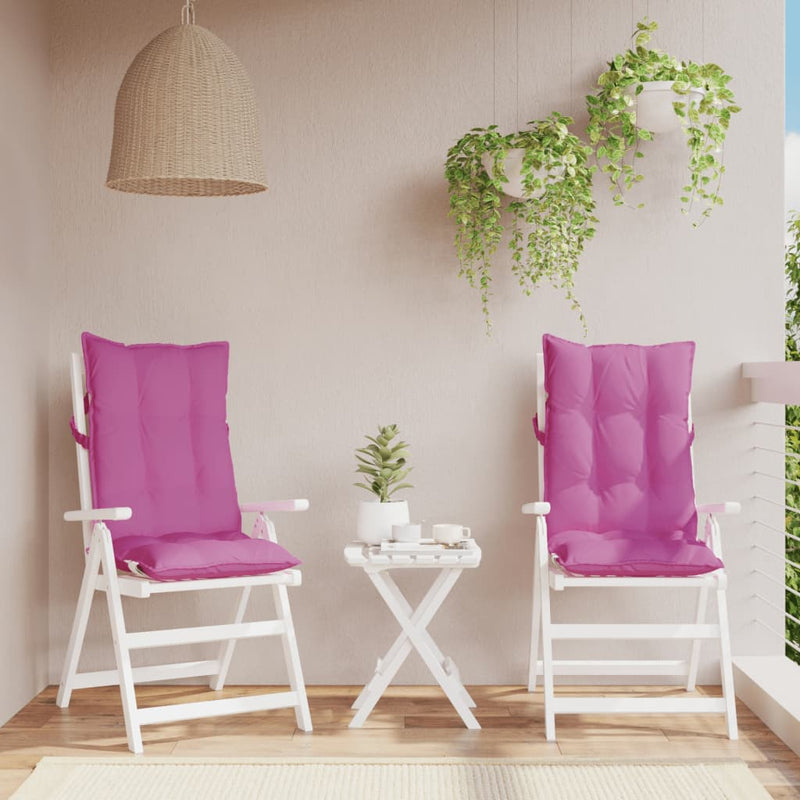 Load image into Gallery viewer, Vidaxl stoelkussens 2 st hoge rug oxford stof roze