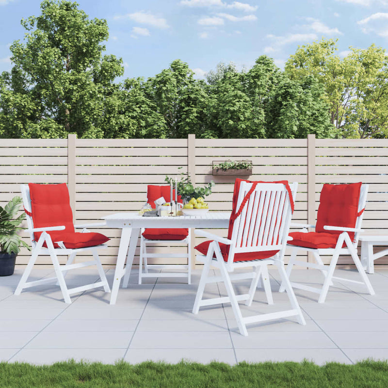 Load image into Gallery viewer, Vidaxl stoelkussens 4 st lage rug oxford stof rood