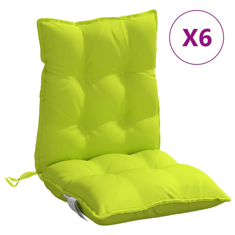 Load image into Gallery viewer, Vidaxl stoelkussens 6 st lage rug oxford stof felgroen