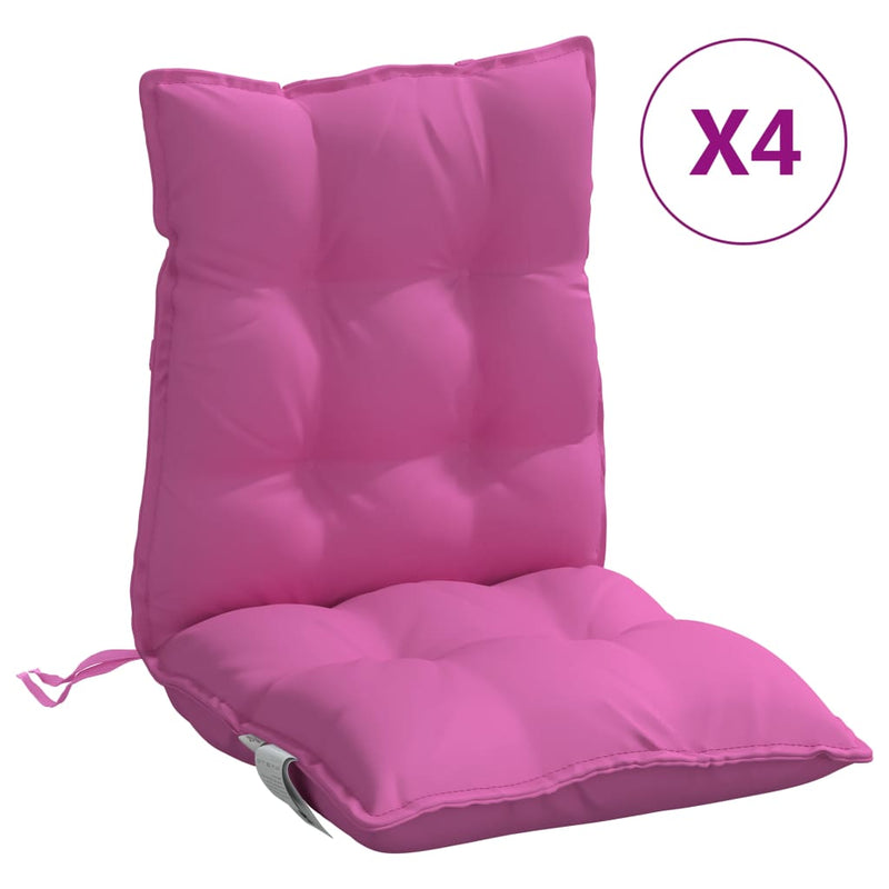 Load image into Gallery viewer, Vidaxl stoelkussens 4 st lage rug oxford stof roze