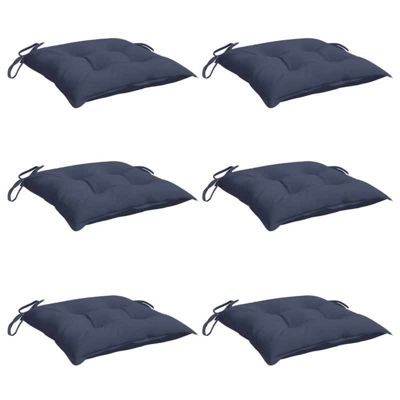 Load image into Gallery viewer, Vidaxl stoelkussens 6 st 40x40x7 cm oxford stof marineblauw