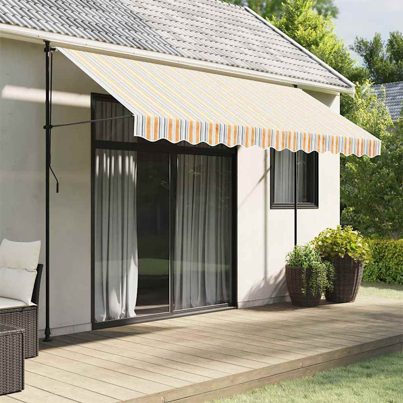 ギャラリービューアに画像をロードする, Vidaxl vervangingsdoek voor luifel gestreept 3,5x2,5 m meerkleurig