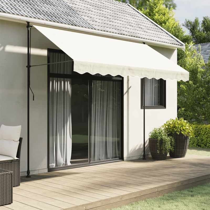 Load image into Gallery viewer, Vidaxl vervangingsdoek voor luifelrok gestreept 3 m crèmekleurig