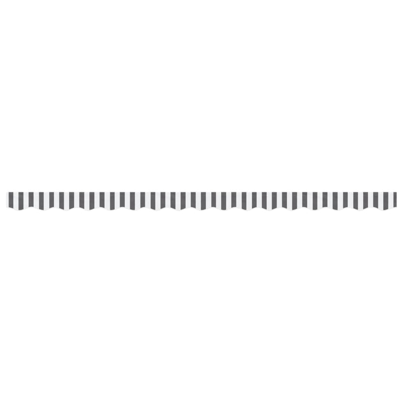 Load image into Gallery viewer, Vidaxl vervangingsdoek voor luifelrok gestreept 4 m antraciet en wit
