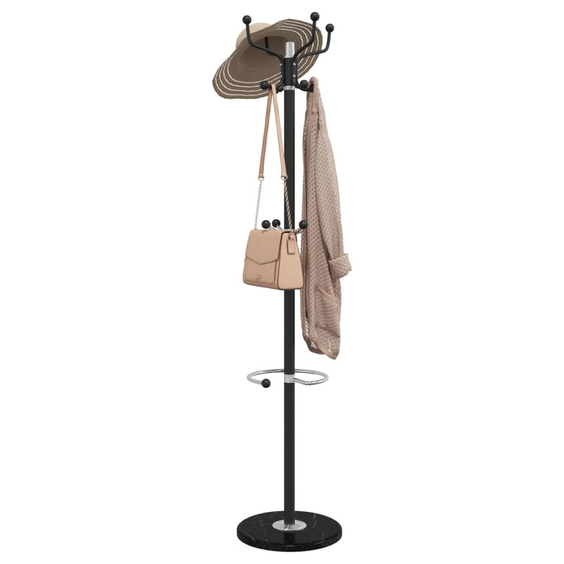 Load image into Gallery viewer, Vidaxl kapstok met parapluhouder 180 cm gepoedercoat ijzer zwart