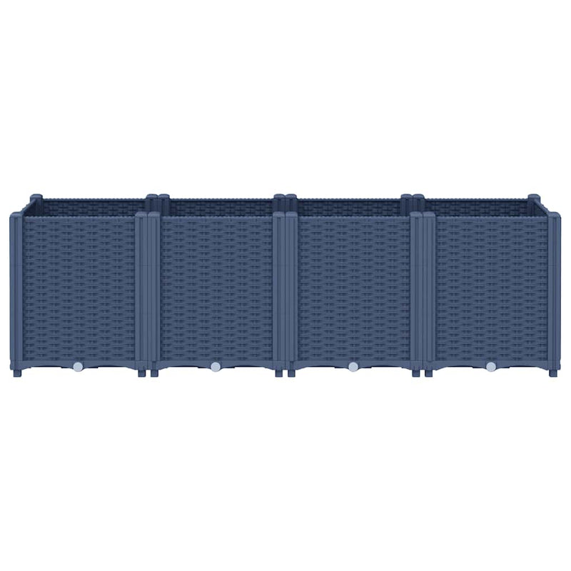 Load image into Gallery viewer, Vidaxl plantenbak 160x40x53 cm polypropeen blauwgrijs