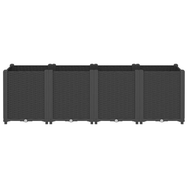 Cargue la imagen en el visor de la galería, Vidaxl plantenbak 160x40x53 cm polypropeen zwart