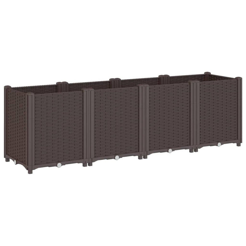 Load image into Gallery viewer, Vidaxl plantenbak 160x40x53 cm polypropeen bruin