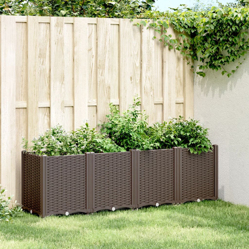 Load image into Gallery viewer, Vidaxl plantenbak 160x40x53 cm polypropeen bruin