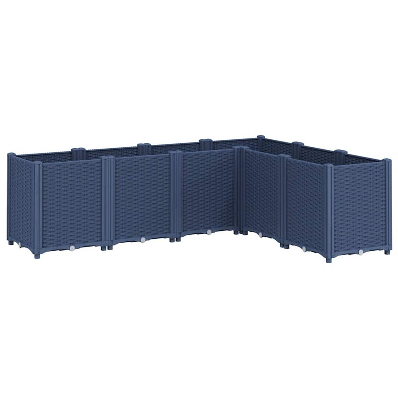 Load image into Gallery viewer, Vidaxl plantenbak 160x120x53 cm polypropeen blauwgrijs