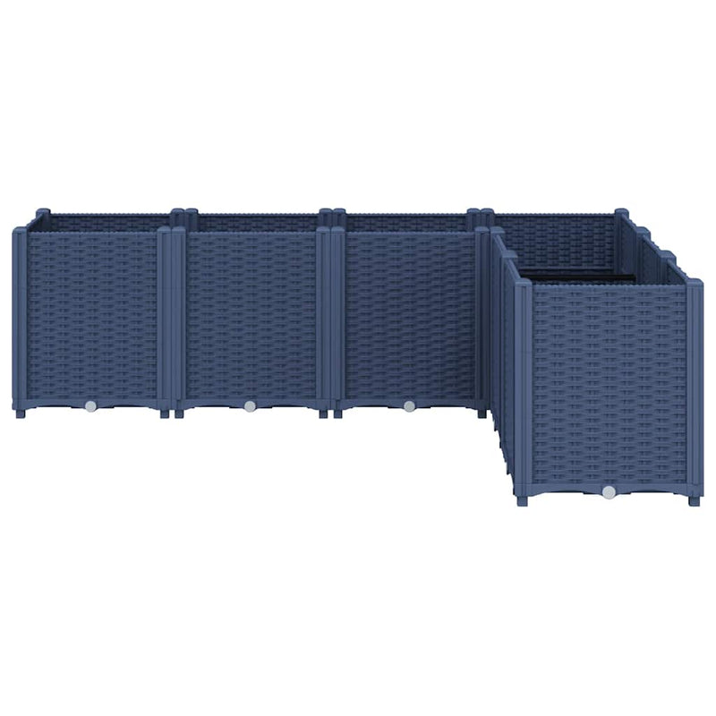 Load image into Gallery viewer, Vidaxl plantenbak 160x120x53 cm polypropeen blauwgrijs