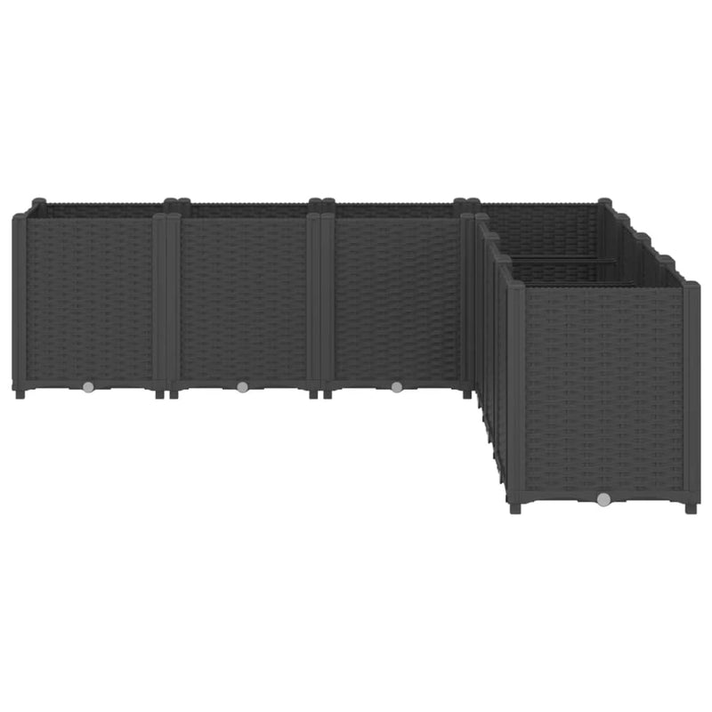 Load image into Gallery viewer, Vidaxl plantenbak 160x160x53 cm polypropeen zwart