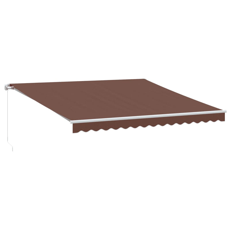 Load image into Gallery viewer, VidaXL Luifel handmatig uittrekbaar met LED 400x300 cm bruin