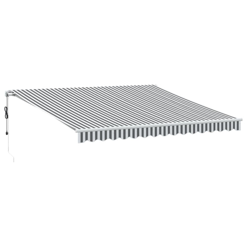 Load image into Gallery viewer, VidaXL Luifel automatisch uittrekbaar LED 400x350 cm antraciet en wit