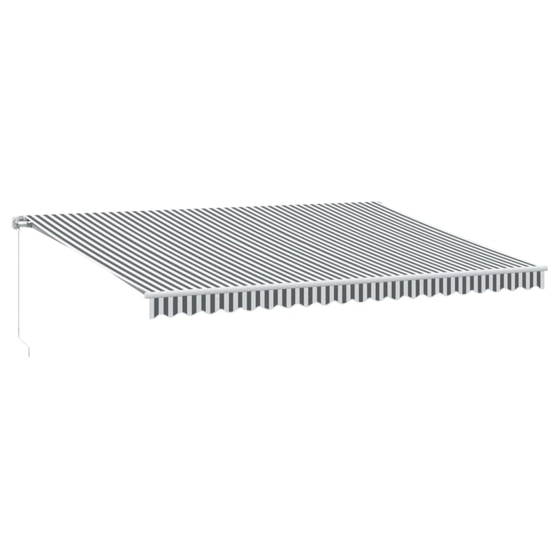 Load image into Gallery viewer, VidaXL Luifel handmatig uittrekbaar 500x350 cm antraciet en wit