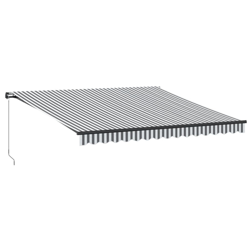 Load image into Gallery viewer, VidaXL Luifel handmatig uittrekbaar 400x350 cm antraciet en wit