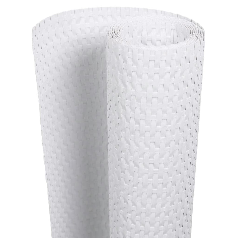 Load image into Gallery viewer, Vidaxl balkonscherm 500x100 cm poly rattan wit