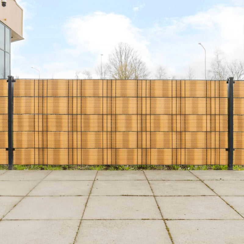 Load image into Gallery viewer, Vidaxl balkonschermen 10 st 255x19 cm poly rattan lichtbruin