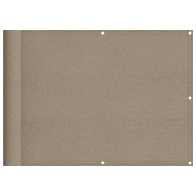 Laden Sie das Bild in Galerie -Viewer, Vidaxl balkonscherm 75x800 cm 100% oxford polyester taupe
