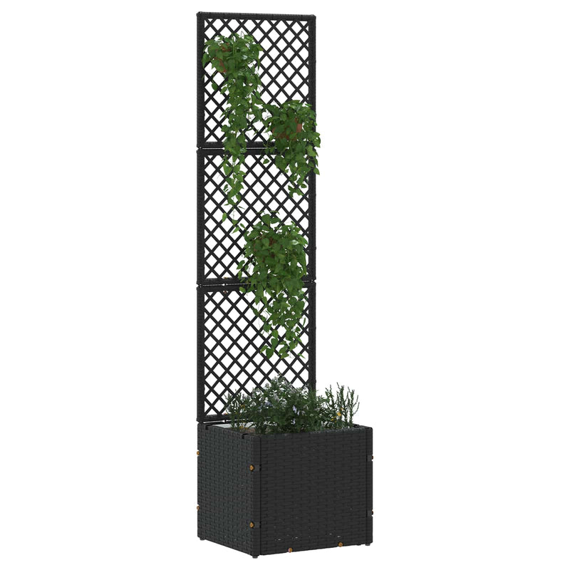 ギャラリービューアに画像をロードする, Vidaxl tuin bloempot zwart 35 x 30 x 135 cm metaal