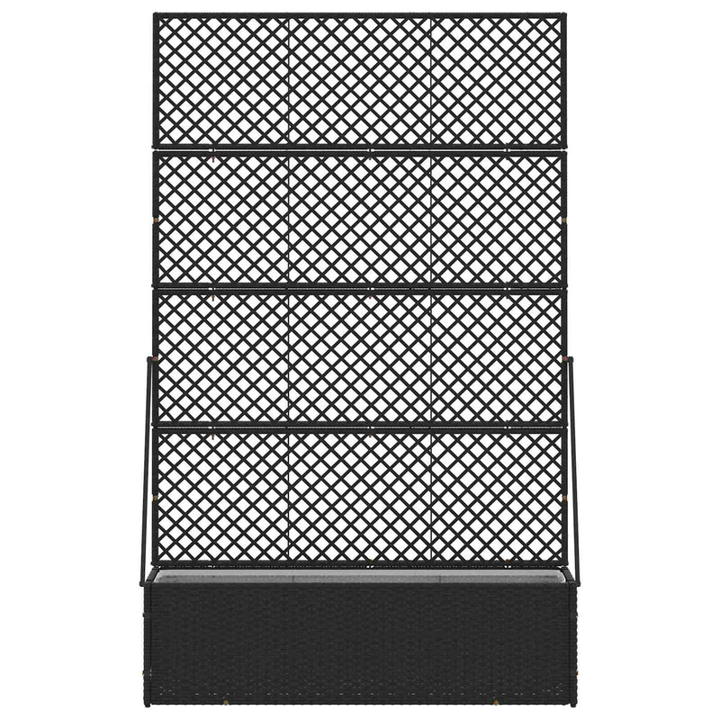 Afbeelding laden in galerijviewer, Vidaxl tuin bloempot zwart 105 x 30 x 170 cm metaal