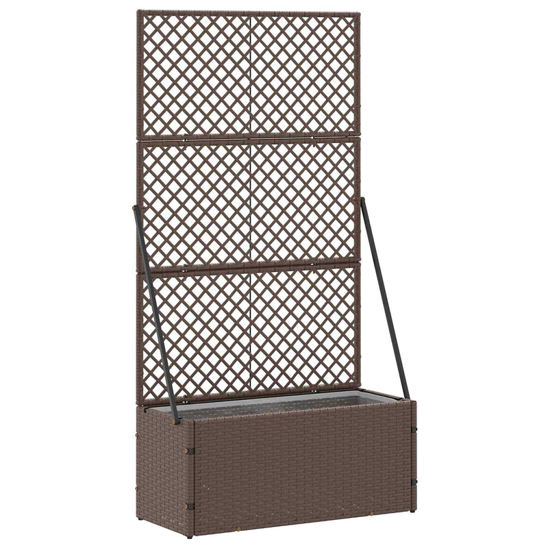 Chargez l'image dans la visionneuse de la galerie, Vidaxl tuin bloempot bruin 70 x 30 x 135 cm metaal