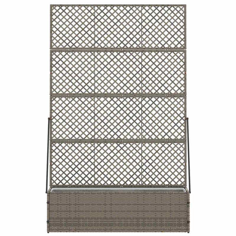 Afbeelding laden in galerijviewer, Vidaxl tuin bloempot grijs 105 x 30 x 170 cm metaal