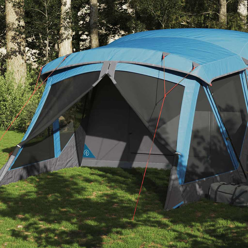 Load image into Gallery viewer, Vidaxl tent met luifel 4-persoons waterdicht blauw