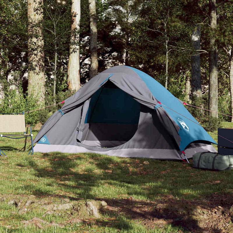 Load image into Gallery viewer, Vidaxl koepeltent 4-persoons waterdicht blauw