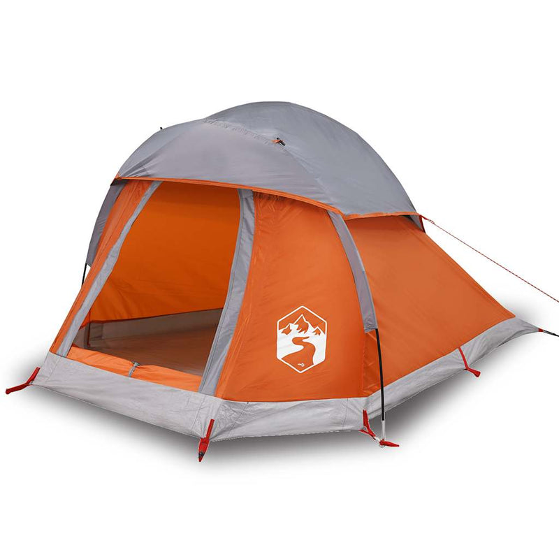 Load image into Gallery viewer, Vidaxl koepeltent 1-persoons waterdicht grijs en oranje
