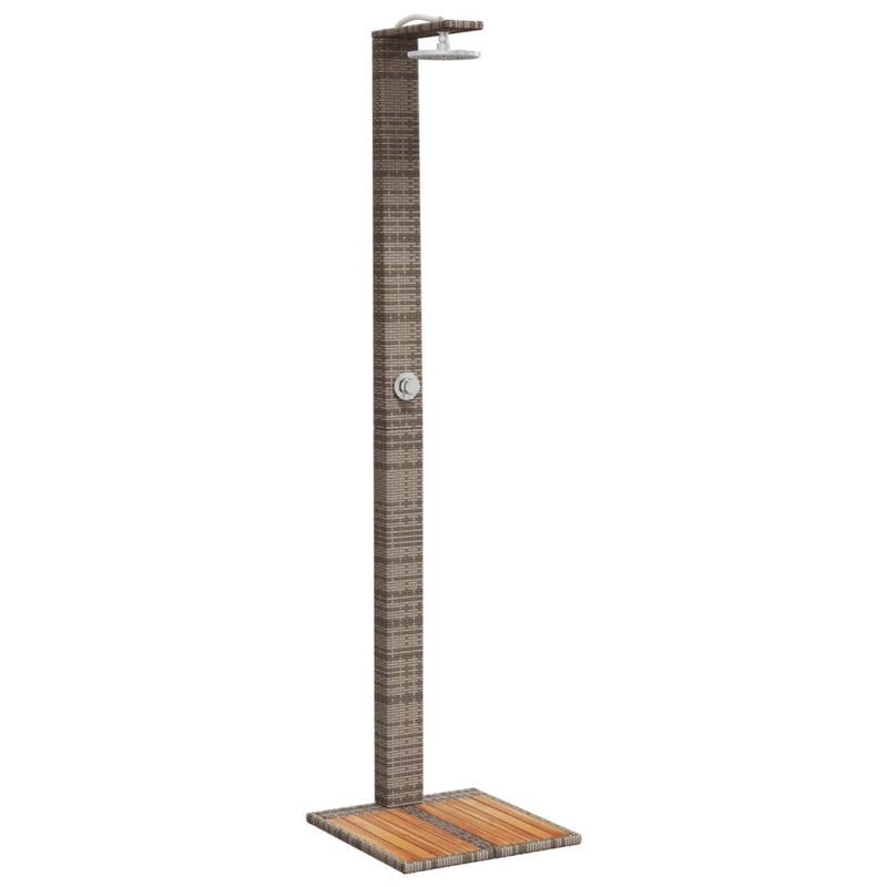 Chargez l'image dans la visionneuse de la galerie, Vidaxl buitendouche 50x55x224 cm poly rattan en acaciahout grijs