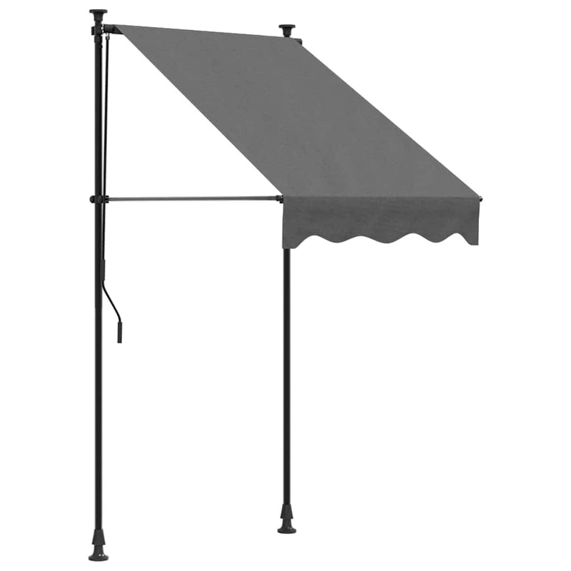 Cargue la imagen en el visor de la galería, Vidaxl luifel uittrekbaar 100x150 cm stof en staal antracietkleurig