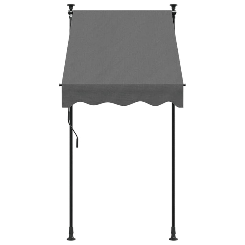 Cargue la imagen en el visor de la galería, Vidaxl luifel uittrekbaar 100x150 cm stof en staal antracietkleurig