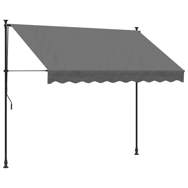 Load image into Gallery viewer, Vidaxl luifel uittrekbaar 250x150 cm stof en staal antracietkleurig