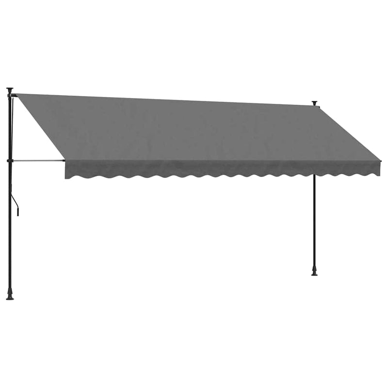 Load image into Gallery viewer, Vidaxl luifel uittrekbaar 400x150 cm stof en staal antracietkleurig
