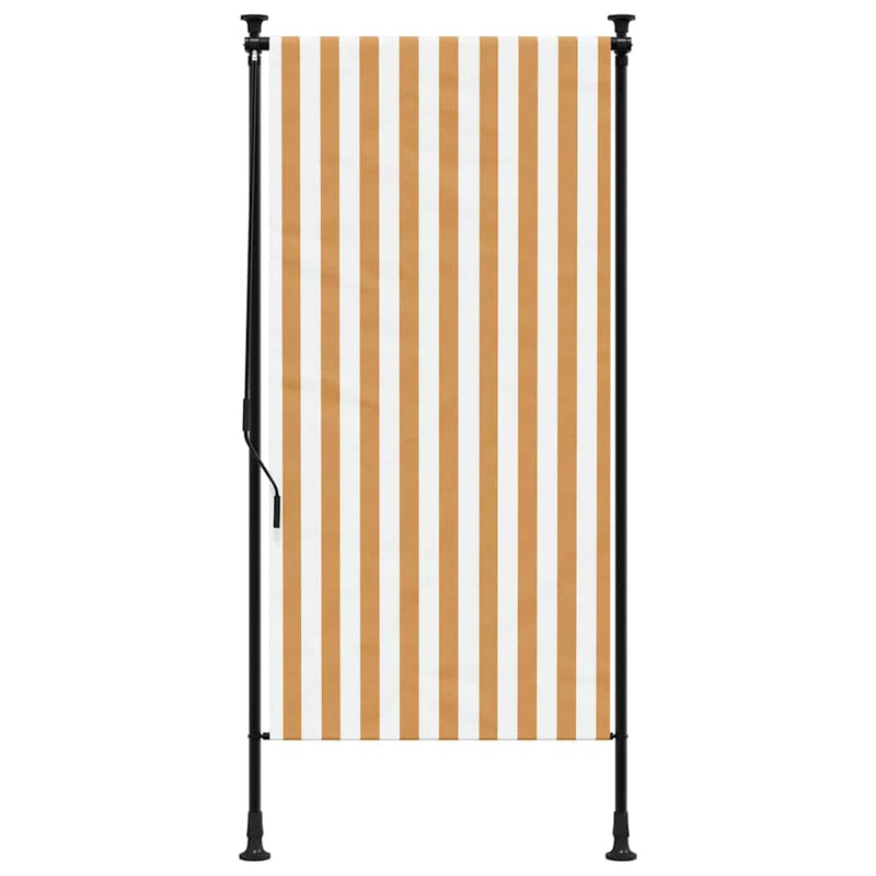Load image into Gallery viewer, Vidaxl rolgordijn voor buiten 120x270 cm stof en staal oranje en wit